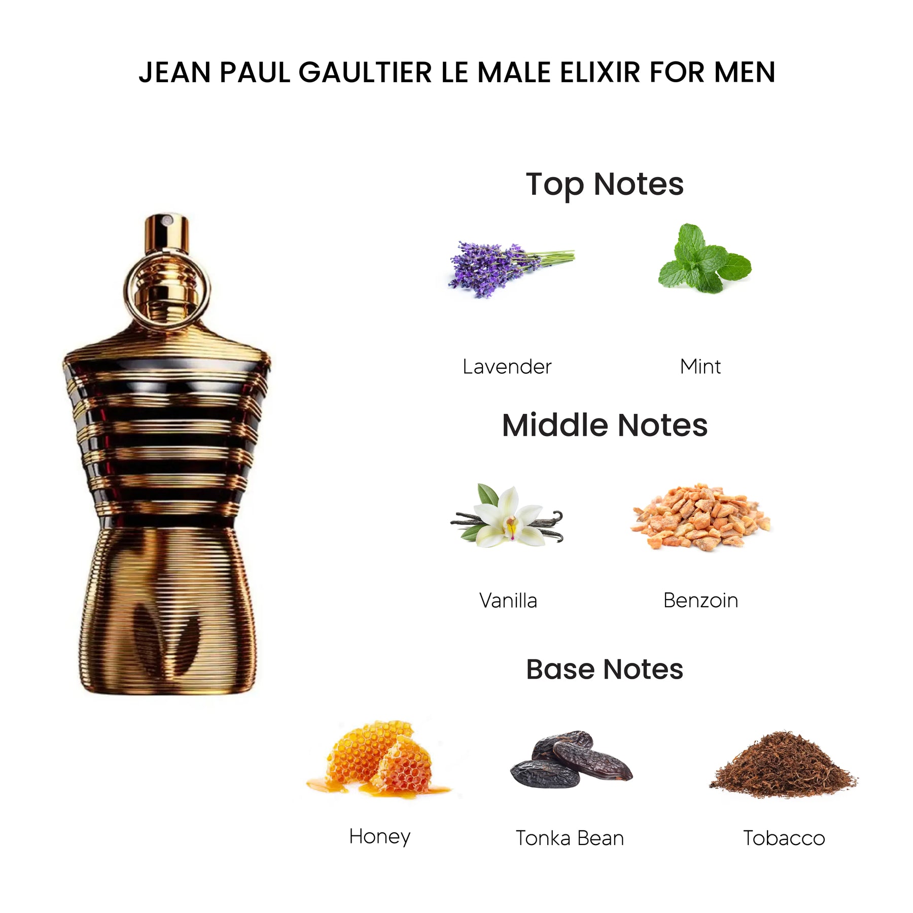 Jean Paul Gaultier Le Male Elixir Eau De Parfum for Men 125ML