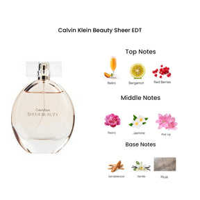 Calvin Klein Beauty Sheer Eau De Toilette for Women 100ML